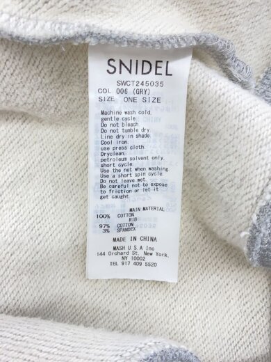 商品画像：Sustainaワッペンロゴスウェット/one/コットン/GRY/SWCT245035 4