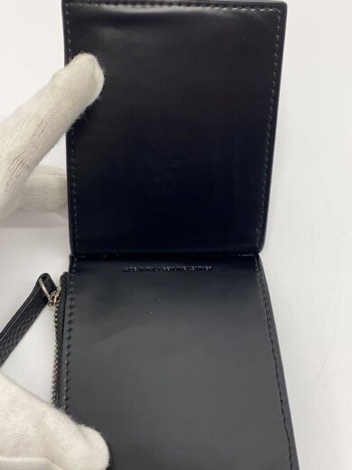 商品画像：2つ折り財布/レザー/BLK/メンズ// 5