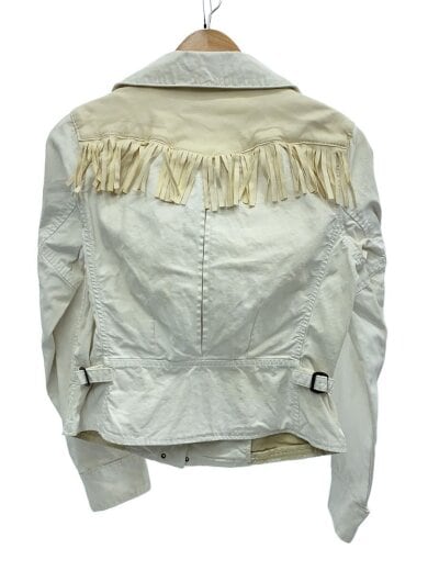 商品画像：ダブルライダースジャケット/S/コットン/WHT 2