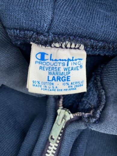 商品画像：70s/単色タグ/USA製/TALON/ジップパーカー/L/コットン/NVY 4