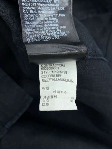 商品画像：長袖シャツ/36/ポリエステル/BLK/無地 5