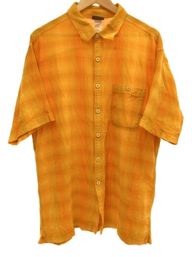 商品画像：ACヤーンダイシャツ/00s/08年製/モロッコ製/半袖シャツ/XL/コットン/ORN/52921S8// 1