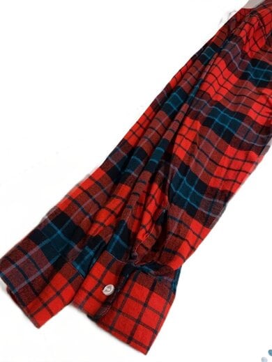 商品画像：Pennleigh GRANELLA/60s/ボックス/開襟/オープンカラーチェックシャツ/M/レーヨン/RED 5