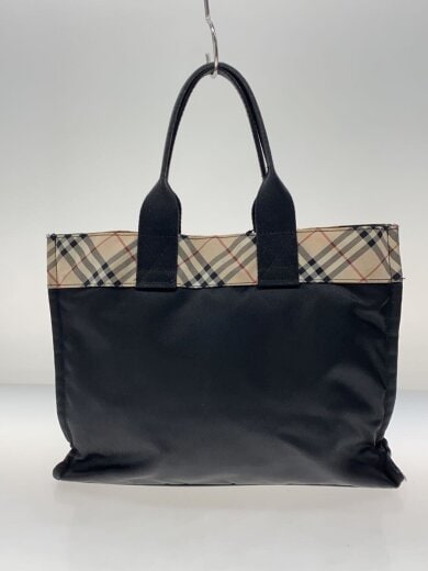 商品画像：ノバチェック切替/トートバッグ/ナイロン/BLK/ZAE29-501 3