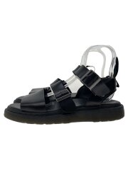 ストラップサンダル/US9/BLK/レザー/WY004