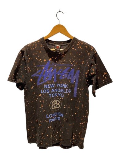 商品画像：Tシャツ/M/コットン/BLKブリーチ加工/ 1