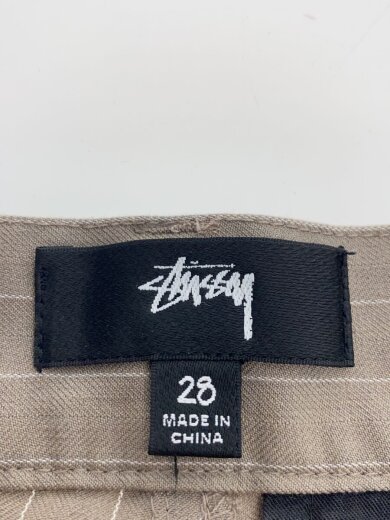 商品画像：22SS/Striped Volume Pleated Tro/28/ポリエステル/BRW/ストライプ/116538 4