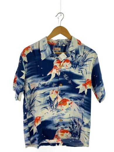 商品画像：鯉柄/アロハシャツ/M/--/ネイビー/総柄 1
