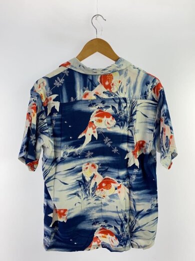 商品画像：鯉柄/アロハシャツ/M/--/ネイビー/総柄 2