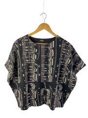 Music刺繍アンプルTEE/FREE/コットン/BLK/02BS033015