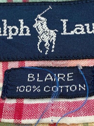 商品画像：BLAKE/半袖シャツ/M/コットン/グリーン/チェック 4