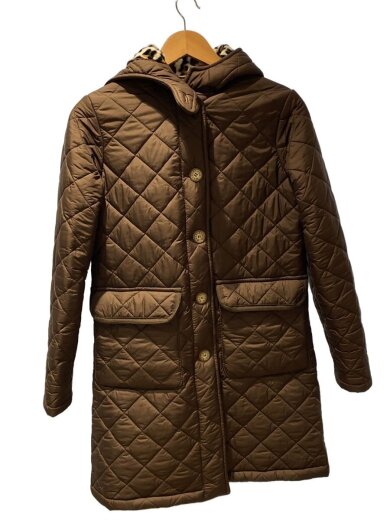 商品画像：キルティングコート/裏地レオパード/ポリエステル/BRW 1