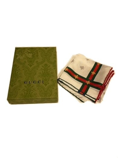 商品画像：ウェブ付きビーパターン/ポケットチーフ/シルク/WHT/総柄/メンズ/407465 7