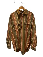 90s/ハーフジップ/襟コーデュロイ/チンスト/エルボーパッチ/XL/コットン/KHK