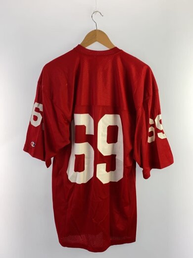 商品画像：80s/フットボールシャツ/USA製/L/ナイロン/レッド 2