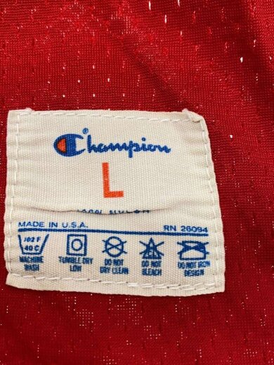 商品画像：80s/フットボールシャツ/USA製/L/ナイロン/レッド 3
