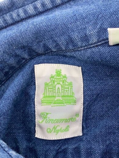 画像：finamore長袖シャツ/ホリゾンタル/16/デニム/IDG3