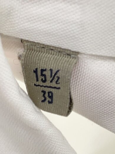 商品画像：ピンオックス/ワイドカラー/長袖シャツ/15.5/コットン/WHT/無地 4