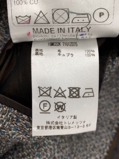 画像：TAGLIATOREMONTECARLO/テーラードジャケット/46/ウール/BRW/総柄/1SMC22K 71UIZ0755