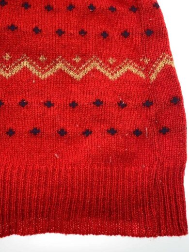 商品画像：ノルディック/カーディガン(薄手)/FREE/ウール/RED/総柄/2ND-0710 6