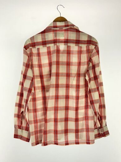 商品画像：70s/長袖シャツ/M/コットン/RED/チェック 2