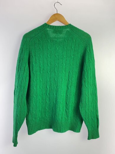 商品画像：80s/ケーブルニット/サドルショルダーニット/イングランド製/44/シェットランドウール/GRN// 2