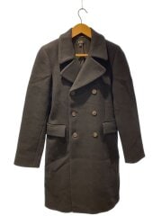 フランス製/ダブル/コート/M/ウール/BLK/D-TK447