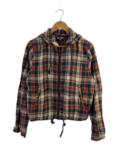 商品画像：マドラスチェック/ジップパーカー/L/コットン/マルチカラー/チェック 1