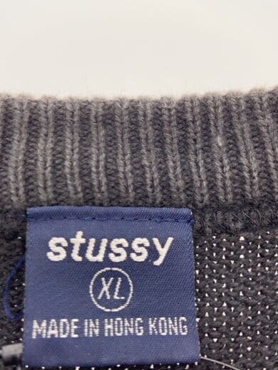 商品画像：OLD/オールド/前V/ニット/香港製/ニット・セーター(薄手)/XL/コットン/BLK 3