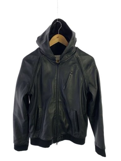 商品画像：three bumps/ギミック/ダブルジップ/フードレザージャケット/2BLK/BS-10AW-035 1