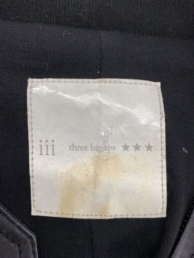 商品画像：three bumps/ギミック/ダブルジップ/フードレザージャケット/2BLK/BS-10AW-035 3