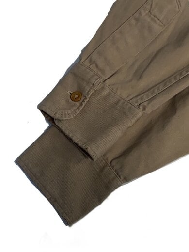 商品画像：マチ付き/オフィサーシャツ/チノ/長袖シャツ/--/コットン/BEG// 4