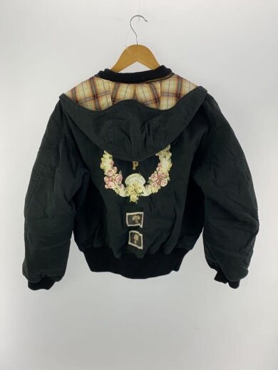 商品画像：ボンバージャケット/フード/コットン/BLK/P0154FJM02 2