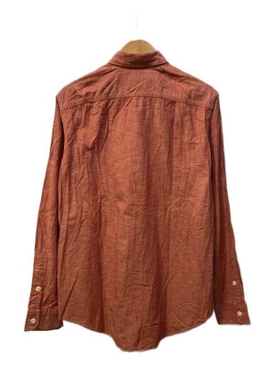 商品画像：シャンブレー/ワークシャツ/フィリピン製/チンストラップ長袖シャツ/M/コットン/RED 2