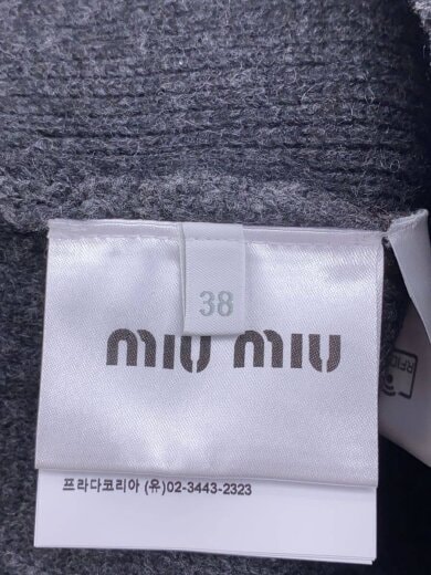 商品画像：24年/ロゴタートルネックセーター/カシミヤ混/38/ウール/GRY/MMR435 S000 15BV 4