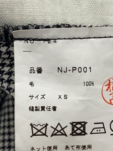 商品画像：22AW/AD2022/ボトム/XS/ウール/BLK/千鳥格子/NJ-P001 6