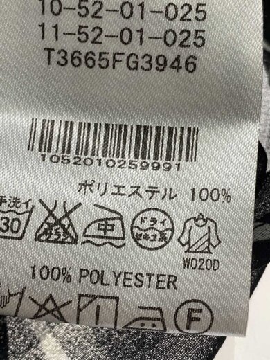 商品画像：長袖シャツ/2/ポリエステル/BLK/ドット/10-52-01-025// 4