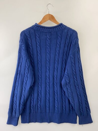 商品画像：90s/紺タグ/ケーブル/ロールネック/イギリス製/ニット(厚手)/S/コットン/NVY// 2