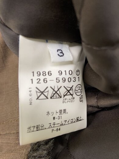 商品画像：ジャケット/3/コットン/BRW/無地// 4