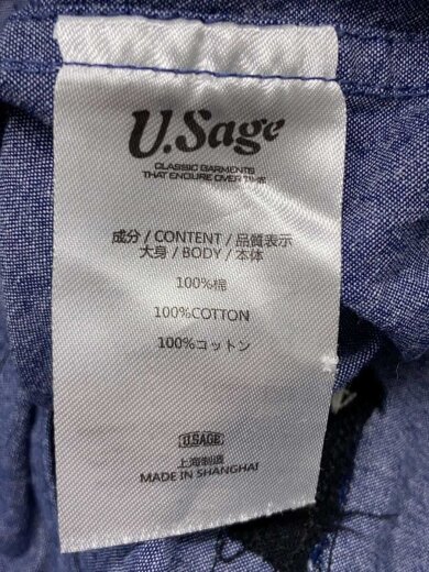 商品画像：U.Sage/開襟/カバーオール/S/コットン/BLU// 4