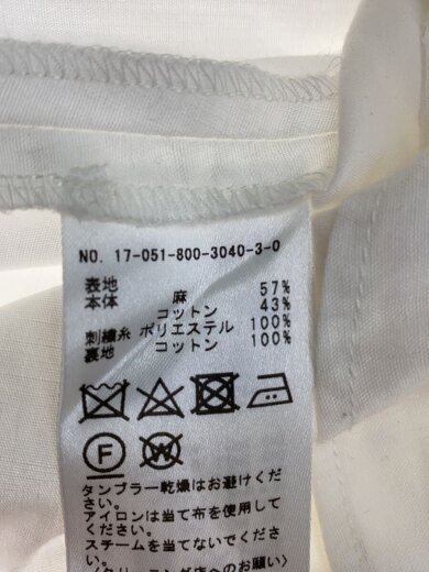 商品画像：半袖ブラウス/FREE/リネン/WHT/17-051-800-3040-3-0// 4
