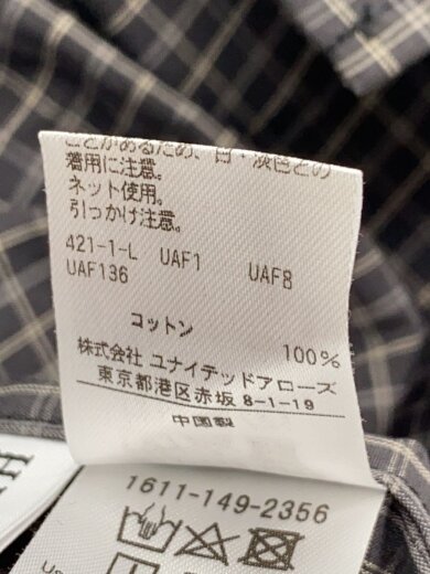 商品画像：コットン チェックポケット シャツ/FREE/コットン/BLK/チェック/1611-149-2356// 3