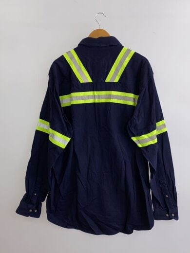 商品画像：長袖シャツ/L/コットン/NVY/無地/63680-20 2