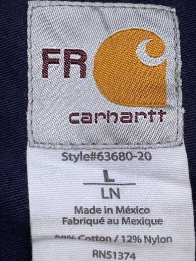 商品画像：長袖シャツ/L/コットン/NVY/無地/63680-20 4