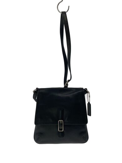 商品画像：ショルダーバッグ/レザー/BLK/無地/9592 1