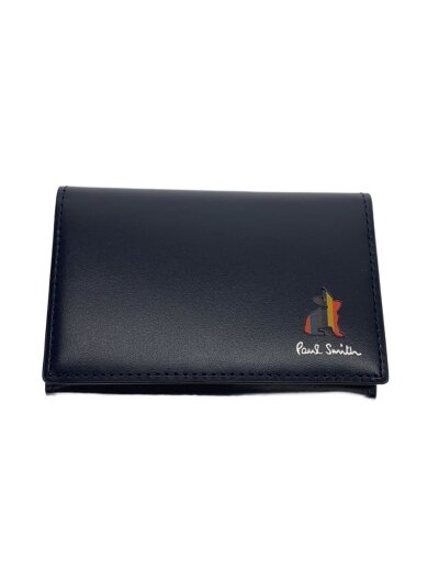 商品画像：マーケトリーブライトストライプラビット/名刺入れ/カードケース/レザー/BLK/メンズ/P903 1