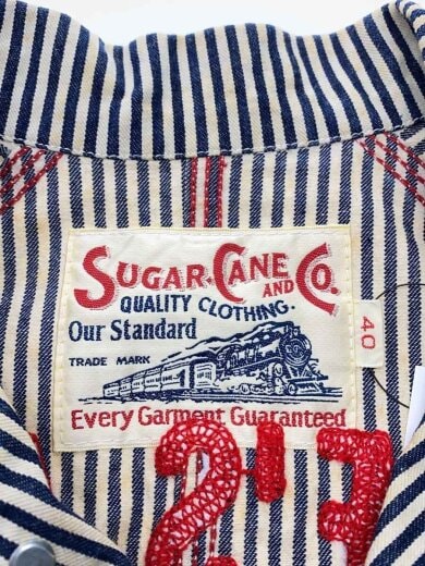 商品画像：ヒッコリーストライプ/ワッペン/カバーオール/40/コットン/BLU/ストライプ 3