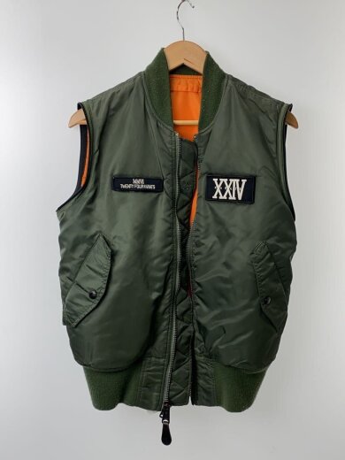 商品画像：フライトジャケット/S/ナイロン/KHK/無地 8