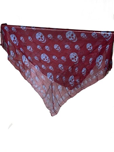 商品画像：ストール/シルク/RED/総柄/レディース 1