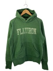 パーカー/L/コットン/GRN/ダメージ加工/フェード